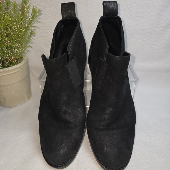 EILEEN FISHER BLACK MOOD BOOTIE BOOTS NUBUCK LEATHER SIZE 8.5 - Picture 5 of 8